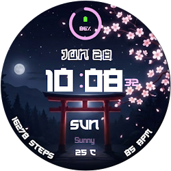 Sakura JT10 Wear OS Watch Face