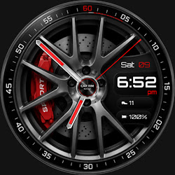 Car Rim Watch Face: Racing