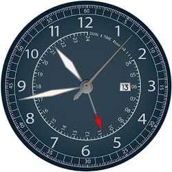 Aviator Dual Time Watch Face