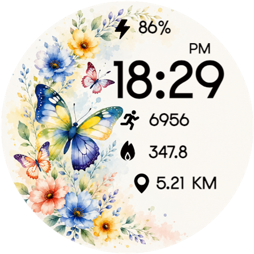 Butterfly Bloom Watch Face