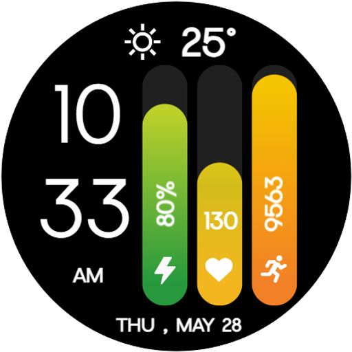 AMOLED Digital Watch Face