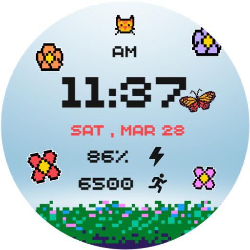 Colorful Floral PixelWatchFace