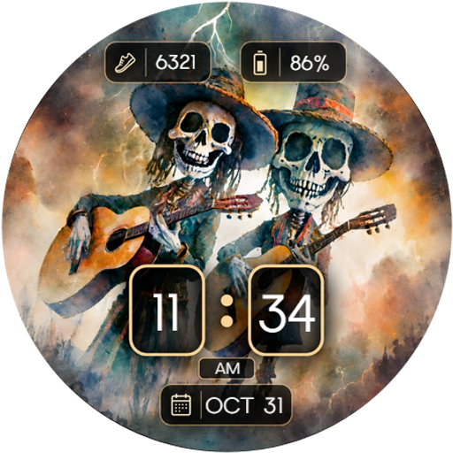 Skeleton Guitar WatchFace