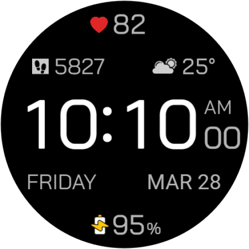 Time Canvas Digital Watch Face