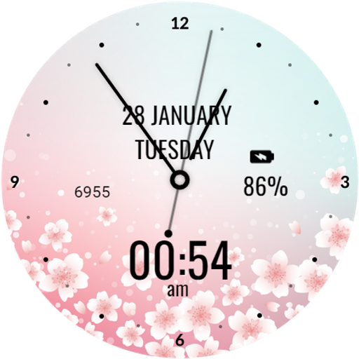 Pink Blossom Love Watch Face