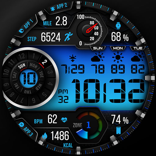 PER12 Digital Watch Face
