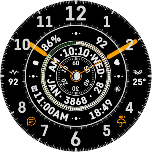 Minimal Hybrid Watch Face AD 2