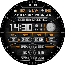 Digital Watch Face Infowatch 1