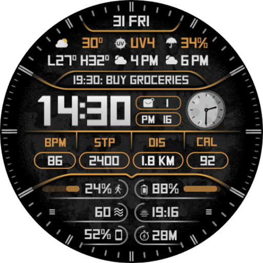 Digital Watch Face Infowatch 1