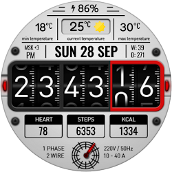 Digital RetroFlip Watch face