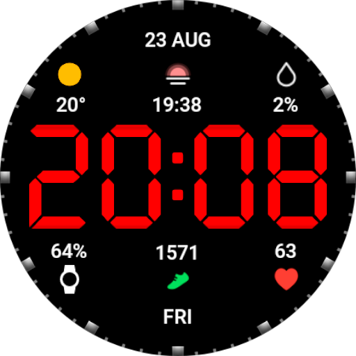 WR 025 Digital Watch Face
