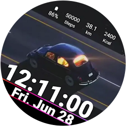 Retro Car Animated Watch Face