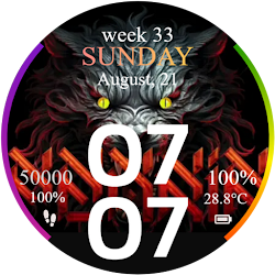 Animated Wolf Eye Watch Face