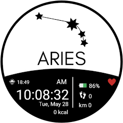 Aries Zodiac Sign Watch Face