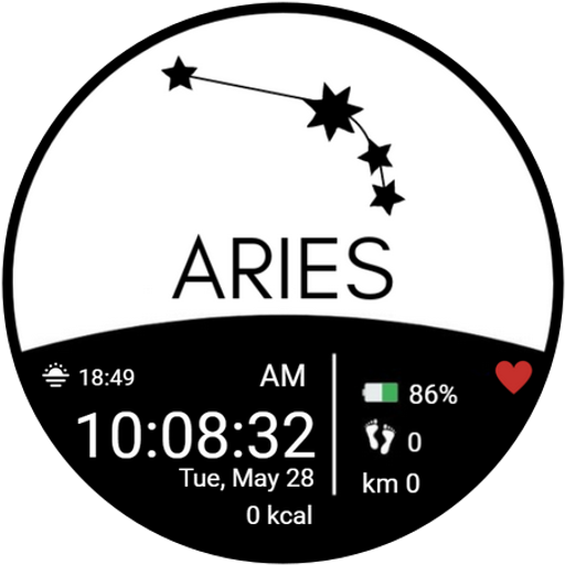 Aries Zodiac Sign Watch Face