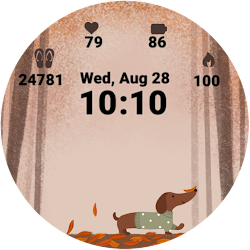 Autumn Dog Animated Watch Face