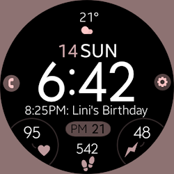 Battery 8 rose gold watch face