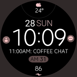 Battery Rose Gold watch face