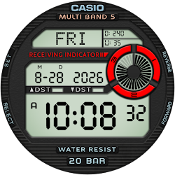 CASIO MULTI BAND 5 Watch face