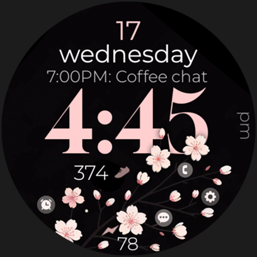 Cherry Blossom pink watch face