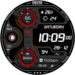 Chester LCD modern watch face