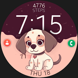 Cute Dog digital watch face