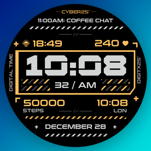 Cyber 25 Digital Watch Face
