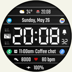 DADAM75: Digital Watch Face