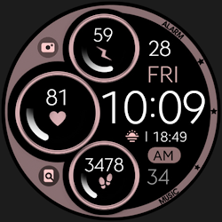 Digital Rose Gold watch face