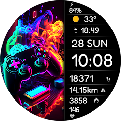 DIGI GAME FACE WS14 Watch face