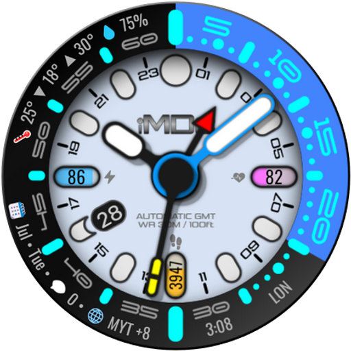 iMDC 075 AUTO GMT WATCH FACE