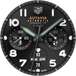 Analog TAG Autavia Watch face