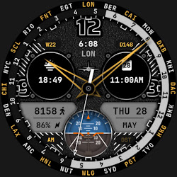 World Time Watch Face 049