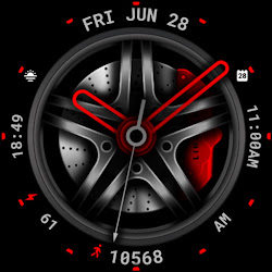 Car Alloy Wheel Watch Face 073