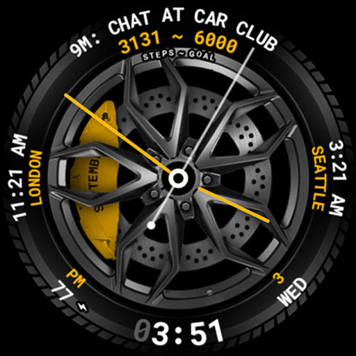 Car Alloy Watch Face 112