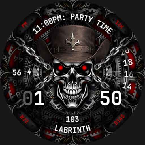 Skull Fire Watch Face 151