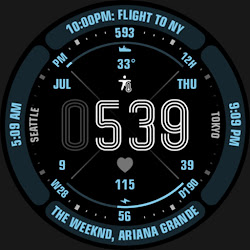 Clear Digital Watch Face 178