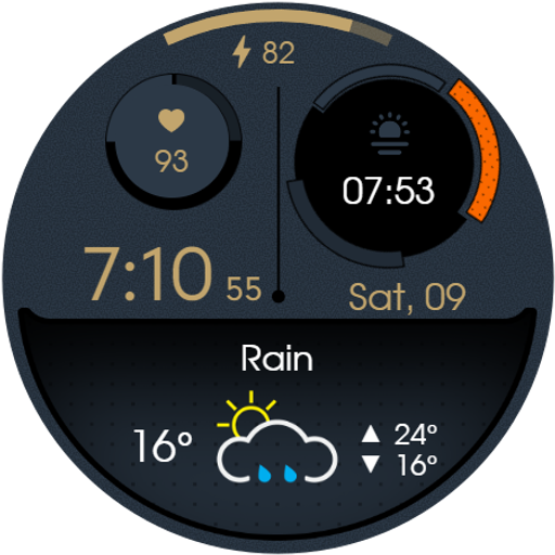 Digital watch face M16