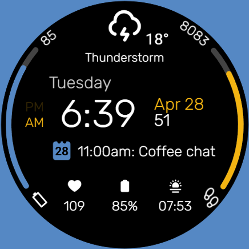 Digital Watch Face M5