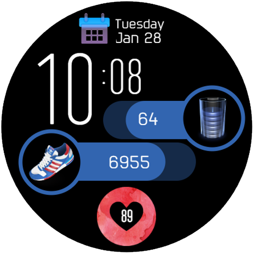 Watch face M8 for Wear OS