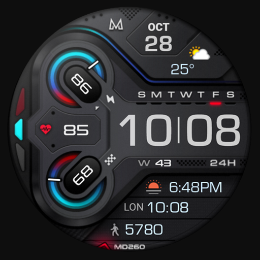 MD260 Digital watch face