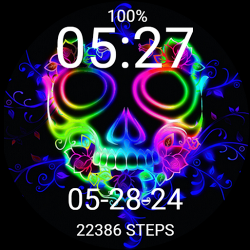 Neon Sugar Skull Halloween