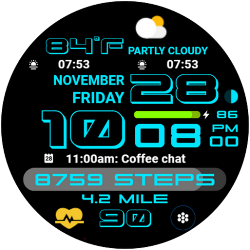 Digital Minimal WearOS NTV599