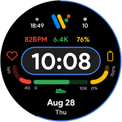 Pixel Style Digital Watch Face