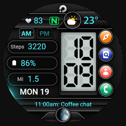 PRADO 62 Digital Watch Face