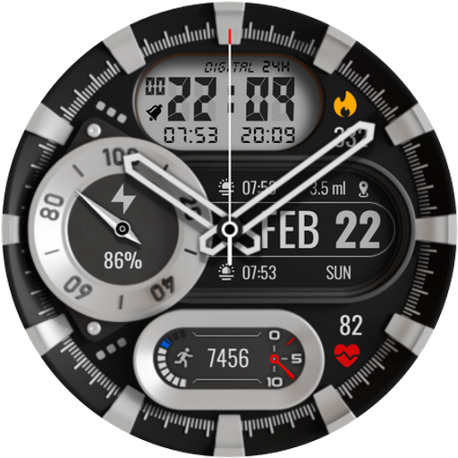 PT38 Hybrid Watch Face
