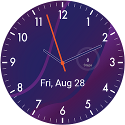 Purple Abstract Analog Wear OS