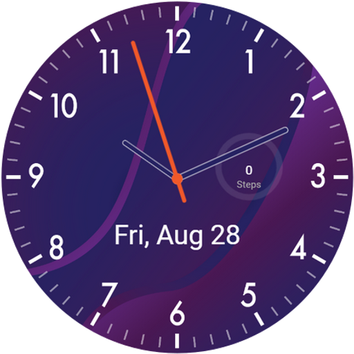 Purple Abstract Analog Wear OS