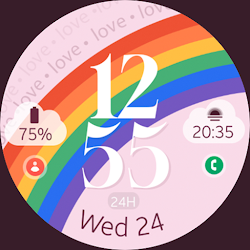 Rainbow 2 digital watch face