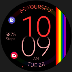 Rainbow digital watch face